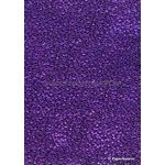 Embossed Foil Pebble Purple Foil on Purple Matte Cotton A4 handmade recycled paper