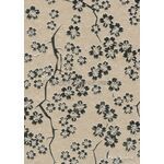 Flat Foil Sakura Cherry Blossom | Silver Foil on Champagne Pearlescent A4 handmade recycled paper | PaperSource
