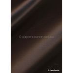 Silk Charmeuse | Dark Brown, a fabric backed onto a 90 gsm A4 paper which embosses and prints well | PaperSource
