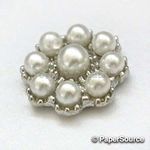 Pearl Trim | Ivory Pearl Flower with 9 faux pearls | PaperSource