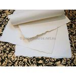 Deckled Handmade Khadi off-white natural paper, 180gsm approx | PaperSource