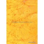 Batik Metallic | Orange with Silver 200gsm Handmade Recycled A4 card | PaperSource