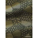 Flat Foil Patchwork | Black Cotton with Gold foiled design, handmade recycled paper | PaperSource