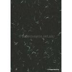 Japanese Tairei Hikari Black with Silver fibres. A smooth, laser printable 86gsm paper | PaperSource