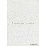 Chiffon Primrose White Sparkle Embossed A4 fabric | PaperSource