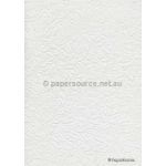 Chiffon Embossed | Primrose White Embossed A4 fabric | PaperSource