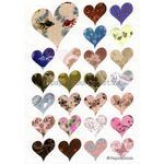 Washi Sticker set of Patterned Hearts | PaperSource