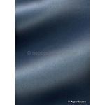 Curious Metallics | Blue Steel, navy blue paper with a shimmering effect. Laser + Inkjet printable 120gsm - curled | PaperSource