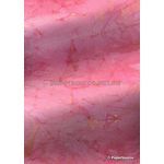 Batik Metallic - Pink with Gold 200gsm Handmade Recycled Paper | PaperSource