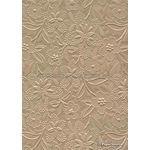 Embossed Bloom Mink Deep Beige Pearlescent A4 handmade paper