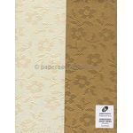 Embossed Daisy Mesh Duplex 2 sided Gold or Pearl Pearlescent A4 Handmade, Recycled paper | PaperSource