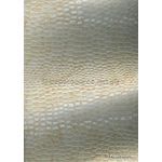 Leather Cobra Batik Cream Gold No. 2 Embossed Faux Leather Handmade Recycled paper | PaperSource