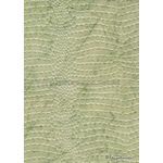 Leather Cobra Batik Green Embossed Faux Leather Handmade Recycled paper | PaperSource