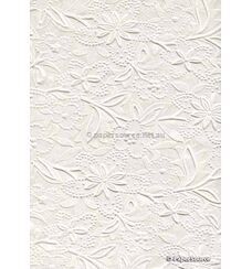 Embossed Bright White Matte Cotton A4 handmade recycled paper