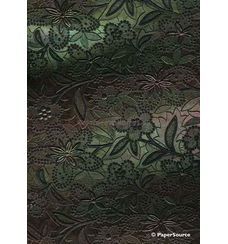 Embossed Foil Gunmetal Foil on Black Matte Cotton A4 handmade recycled paper curled