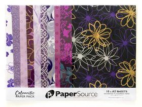 Colourific Purple No.2, Handmade, Recycled paper, 10pk | PaperSource