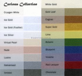 Curious Metallics Colour Chart | PaperSource