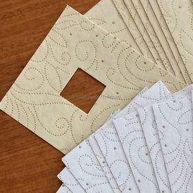 Clearance Square Handmade Card Blanks Ivory or Beige