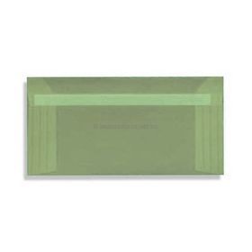 Envelope DL | Vellum Sage Green Translucent, Peel + Seal 100gsm translucent envelope | PaperSource