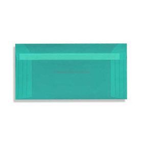 Envelope DL | Vellum Turquoise Blue Translucent, Peel + Seal 100gsm translucent envelope | PaperSource