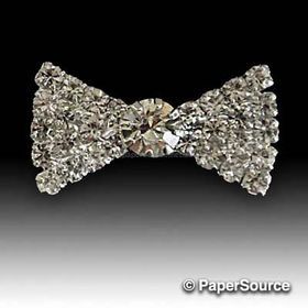 Diamante Trim | Bow T67 is a stunning small bow or bow-tie encrusted with quality Czech A Grade diamantes | PaperSource