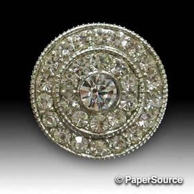 Diamante Trim | Corona is a stunning round trim and has a large central stone and an abundance of crystal clear Czech A Grade diamantes encircling it. | PaperSource