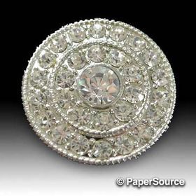 Diamante Trim | Corona is a stunning round trim and has a large central stone and an abundance of crystal clear Czech A Grade diamantes encircling it. | PaperSource