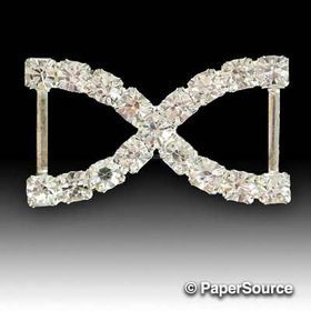 Embellishment | Buckle Crossover BF16, 25x13mm, A Grade Czech Crystal Diamantes for maximum sparkle | PaperSource