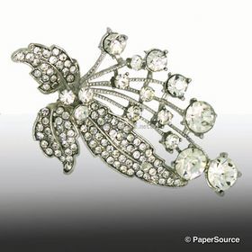 Embellishment | Brooch Bouquet, 65x40mm, A Grade Czech Crystal Diamantes for maximum sparkle | PaperSource
