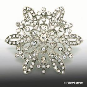 Embellishment | Brooch Snowflake, 60x60mm, A Grade Czech Crystal Diamantes for maximum sparkle | PaperSource