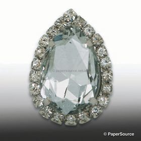 Embellishment | Brooch Teardrop, 28x37mm, A Grade Czech Crystal Diamantes for maximum sparkle | PaperSource