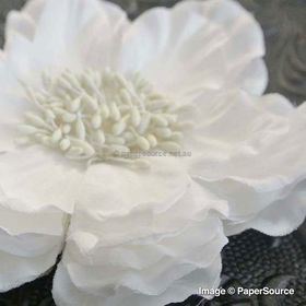 Fabric Flower - Gardenia White Handmade, Fabric Flower Embellishment | PaperSource