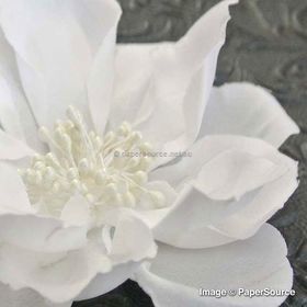 Fabric Flower - Magnolia White Handmade, Fabric Flower Embellishment | PaperSource