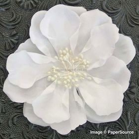 Fabric Flower - Magnolia White Handmade, Fabric Flower Embellishment | PaperSource