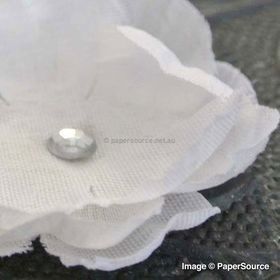 Fabric Flower - Petite White Handmade, Fabric Flower Embellishment | PaperSource