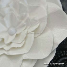 Flower - Ruffle Pearl Large Handmade, Pearlescent Flower Embellishment | PaperSource