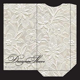 Invitation DIY | Sleeve DL Embossed Bloom Quartz Pearlescent Handmade, Recycled Paper | PaperSource
