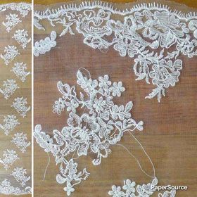 Lace Fabric - Off White intricate floral design | PaperSource