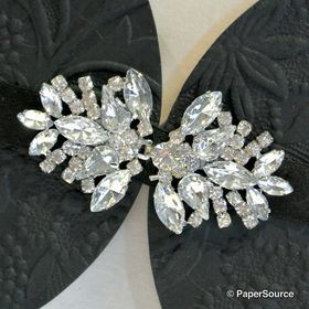 Embellishment | Clasp Floral, 38x75mm when joined, Stunning A-Grade Czech Crystal Diamantes for maximum sparkle | PaperSource