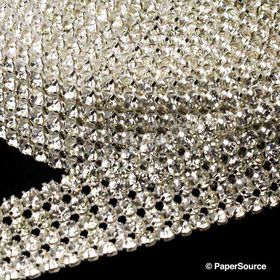 Diamante SIlver Mesh Ribbon | PaperSource