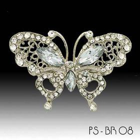 Embellishment | Brooch Butterfly, 60x40mm, A Grade Czech Crystal Diamantes for maximum sparkle | PaperSource