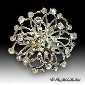 Embellishment | Brooch Atom, 54x54mm, Pearl and A Grade Czech Crystal Diamantes for maximum sparkle | PaperSource