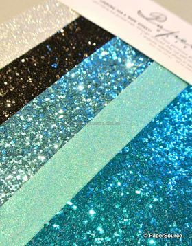 Passion Pack Glitterati | A mix of coarse and fine glitter papers in a mix of colours. 5 sheets in each pack | PaperSource