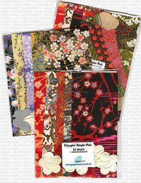 Japanese Chiyogami Yuzen Sampler Pack 10 sheets | PaperSource