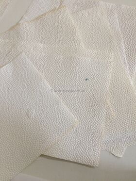 Embossed Pebble Off White, Pale Ivory Matte Style B, A4 handmade recycled paper | PaperSource