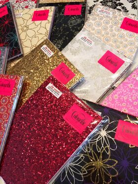 Colourific | A5, 31 sheets, Glitter Patterned papers, Chiffon, Flocked, Glitter Solids and other decorative papers | PaperSource