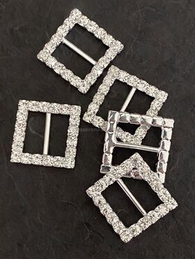Diamante Large Square Buckle with Premium A Grade stones for maximum sparkle | PaperSource