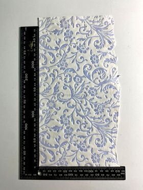 Embossed Florentine Wedgewood Blue, Matte Letterpress, handmade recycled paper | PaperSource