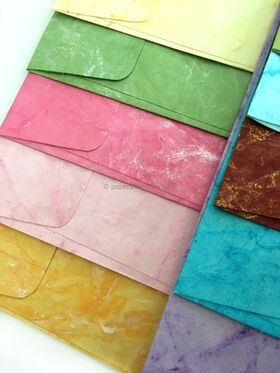 Envelopes - Batik Assorted 30 pack, Handmade Recycled Paper | PaperSource