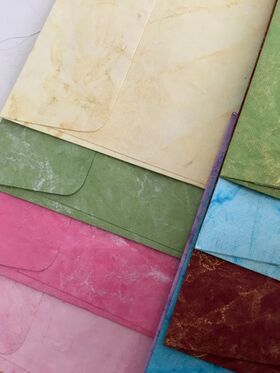 Envelopes - Batik Assorted 30 pack, Handmade Recycled Paper | PaperSource